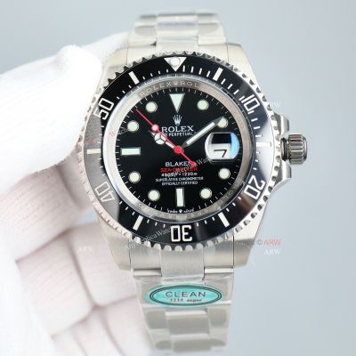 Clean Factory Rolex Deepsea  3235 Black Face Watch 43mm